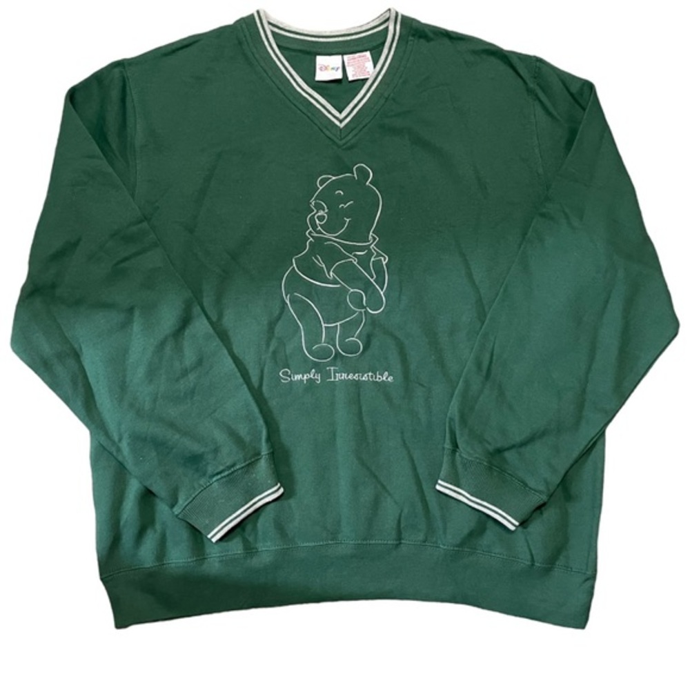 Vintage Disney Cartoon Winnie the Pooh Pooh Embroidery Sweatshirt Womens XL